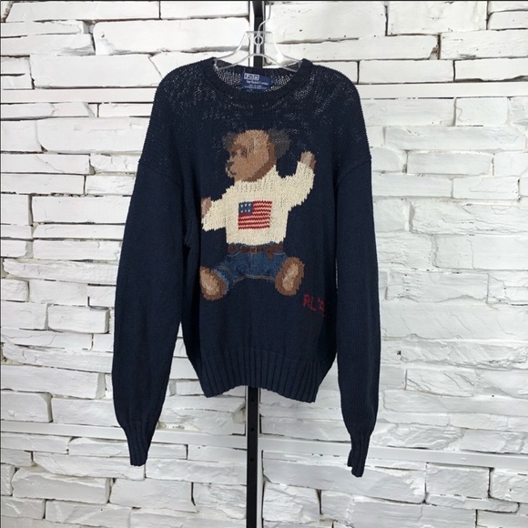Polo Ralph Lauren Other - Polo Ralph Lauren Bear Knit Sweater Vintage 92’